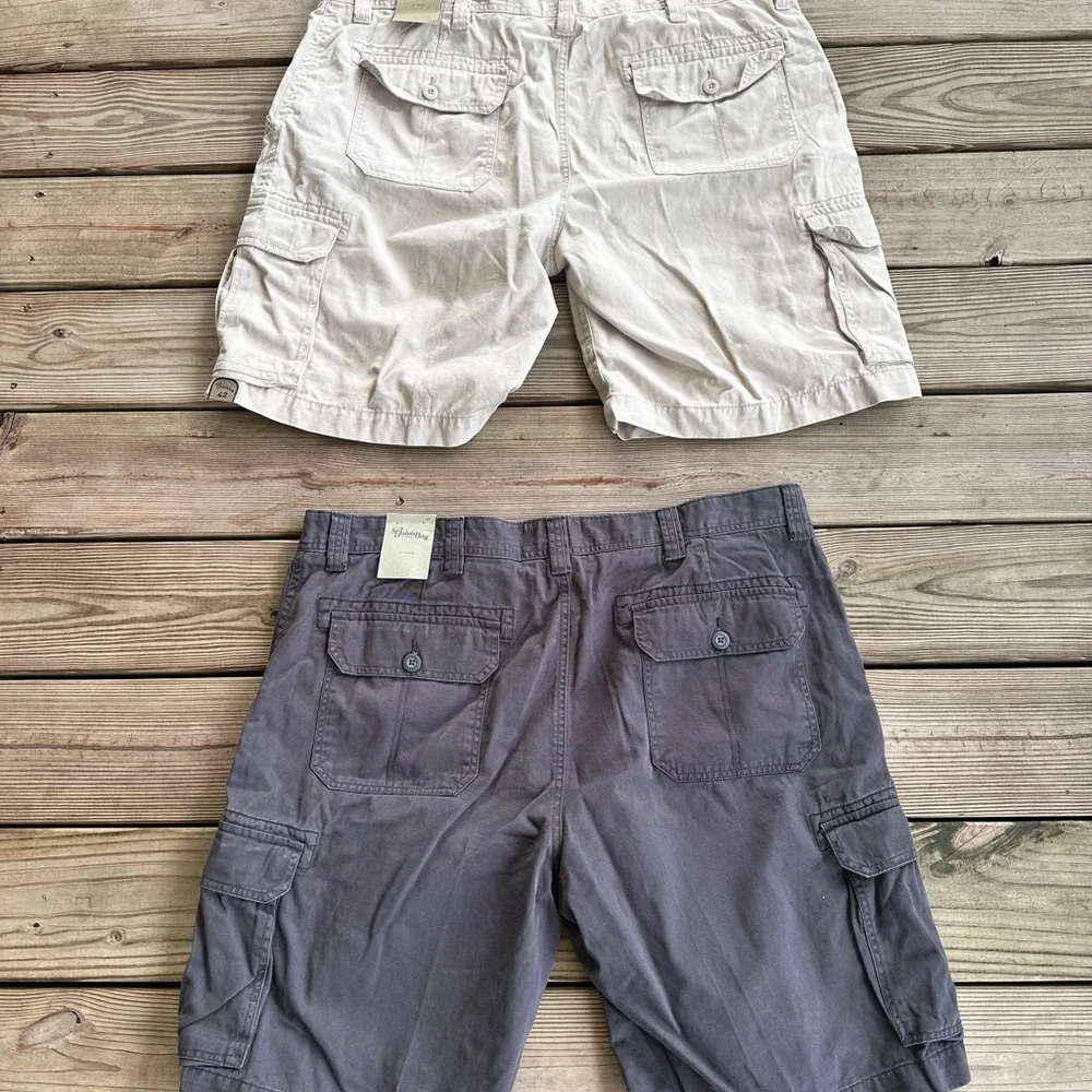 St. John's Bay Cargo Shorts Gray and Tan size 42